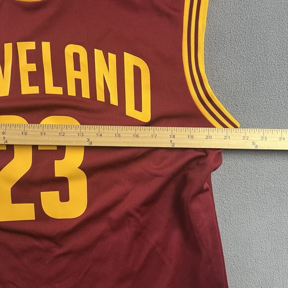 Adidas NBA Jersey Mens Medium Red LeBron James #23 Cleveland Swingman Athletic - Picture 6 of 7